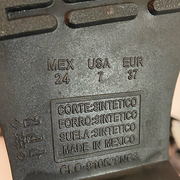 BONGO Cameroon Clear-Black Floral Grunge/Combat Vinyl Boots/Rainboots Sz 7 - Picture 7 of 7